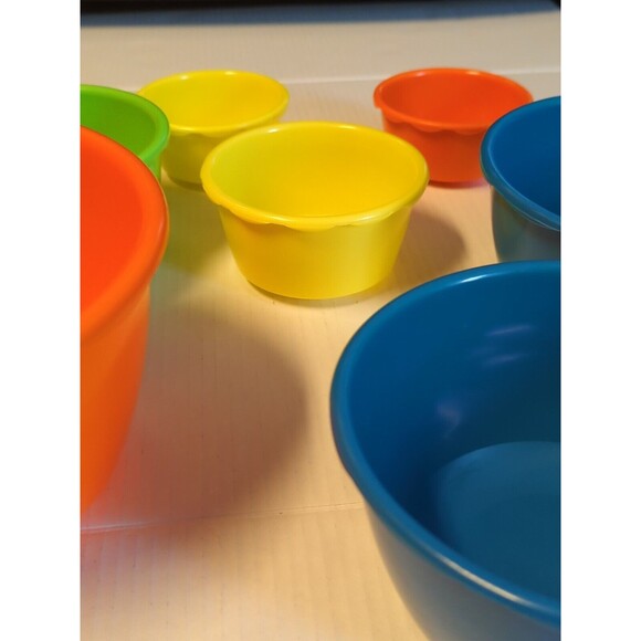 Blisscraft of Hollywood Nesting Bowls Lids 19 Piece Set Vintage Mixing Storing - Picture 10 of 12